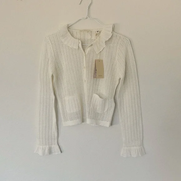 NWT Doen Odille Cardigan Salt - Picture 4 of 10